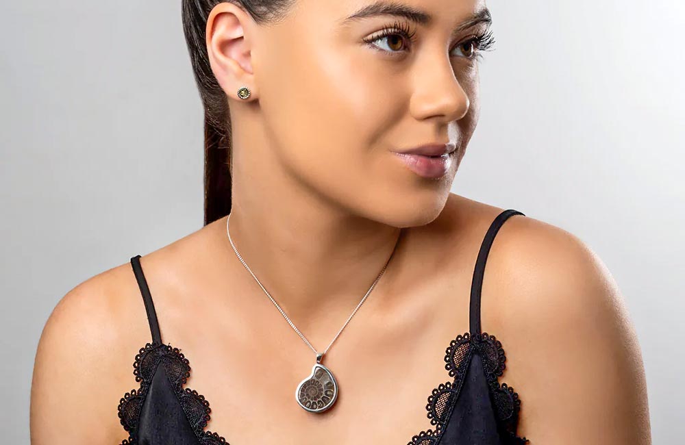 Ammonit kolye ön yüzü